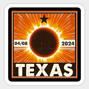 Texas solar eclipse 2024 Sticker